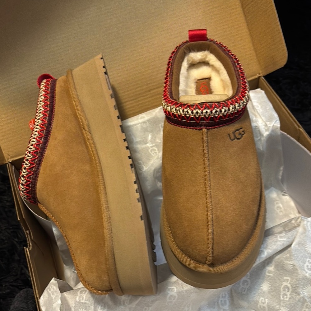 UGG Brown and Red Slip-on